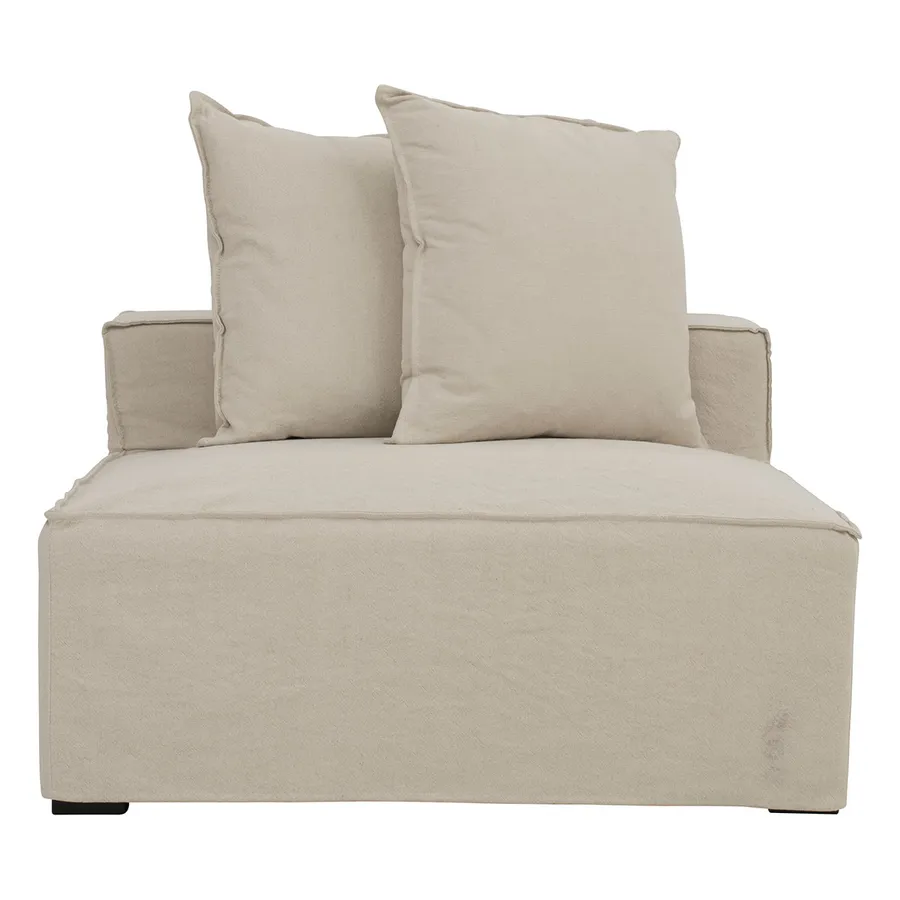 Loft Sofa Armless Extension in Faye Beige
