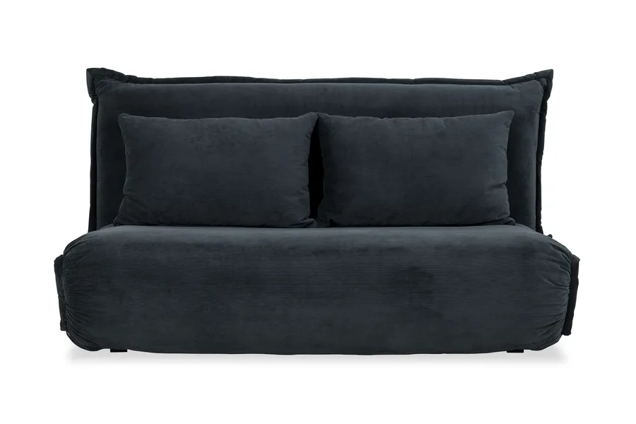 Happy Modern 2 Seat Sofa Bed, Grey Fabric, by Lounge Lovers