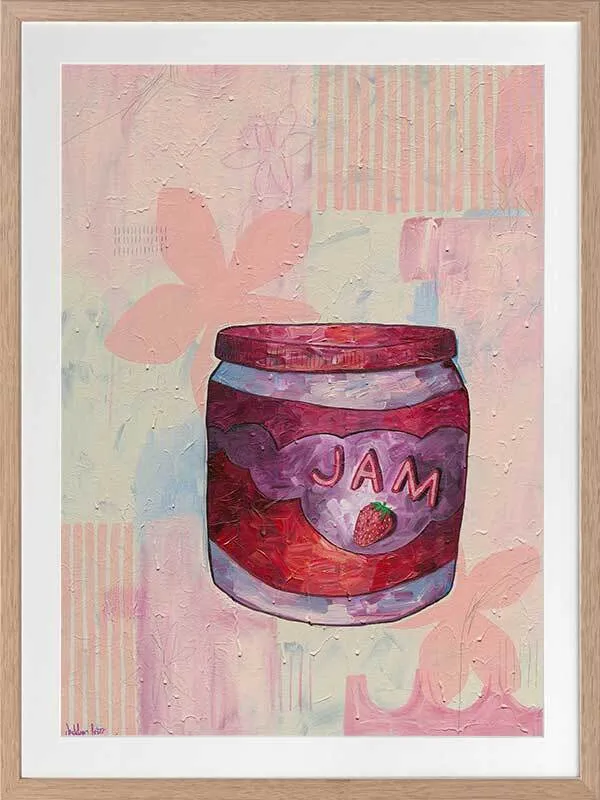 Pump Up The Jam Pink Framed Art Print