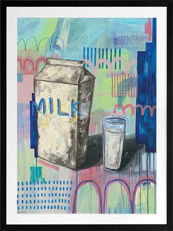 Got Milk Multicolour Framed Art Print