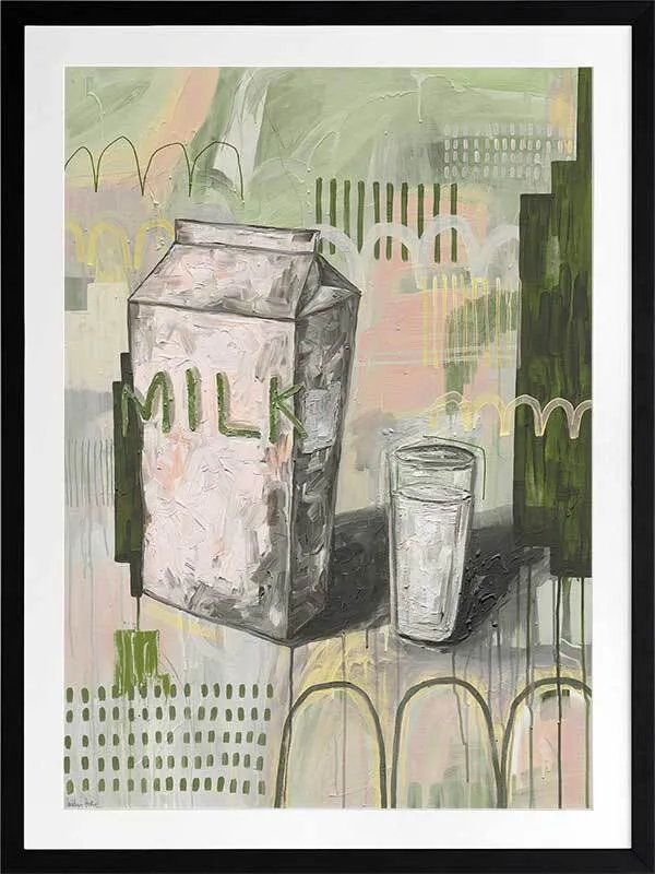 Got Milk Green Framed Art Print