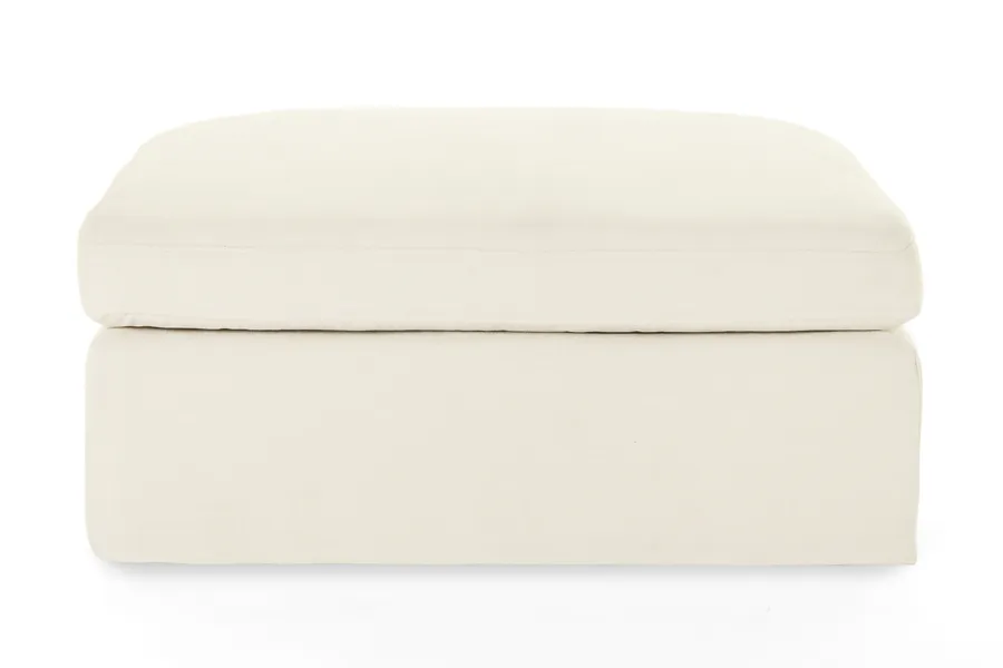 Haven Coastal Ottoman, White, by Lounge Lovers