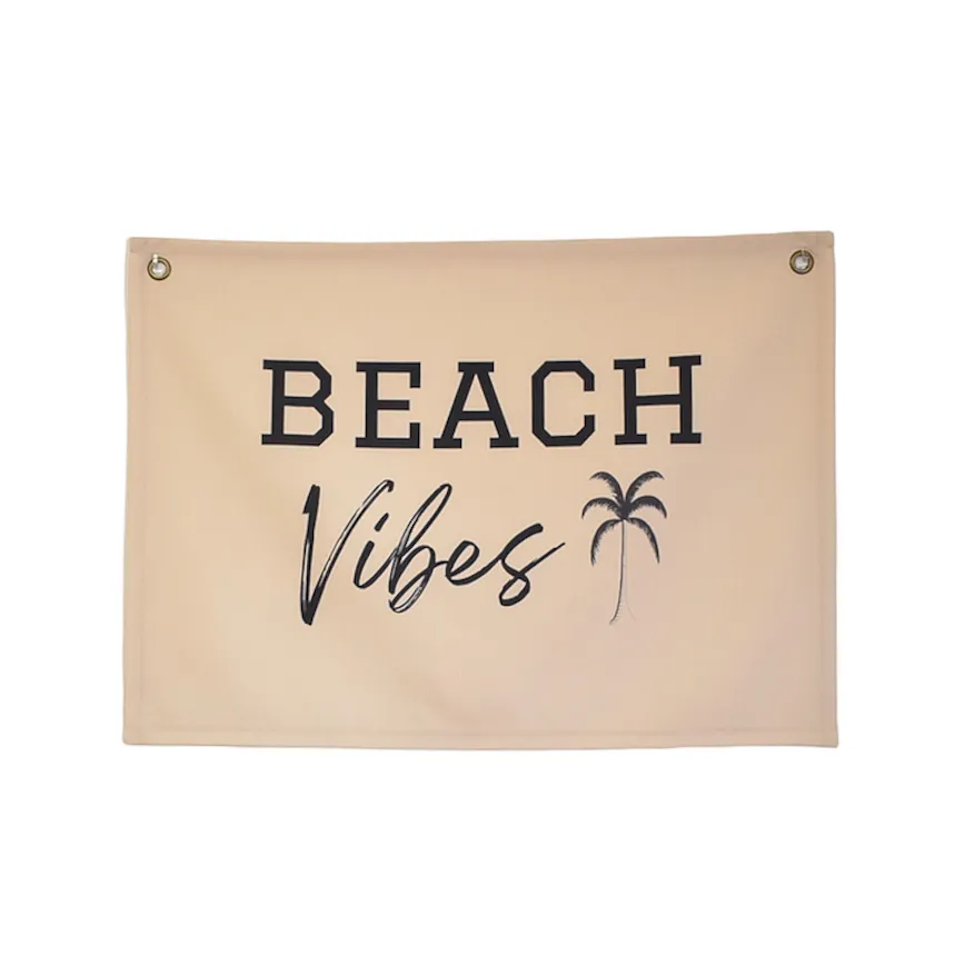 Beach Vibes Canvas Wall Flag