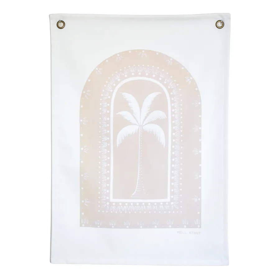 Coco Palm Canvas Wall Flag