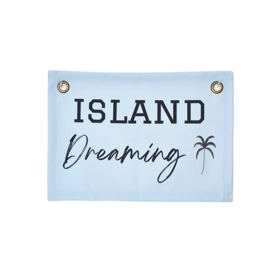 Island Dreaming Canvas Wall Flag