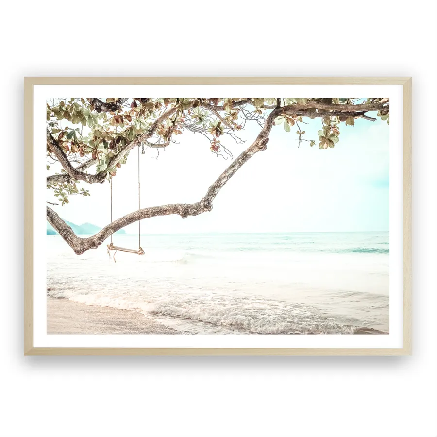 Beach Swing Photo Art Print