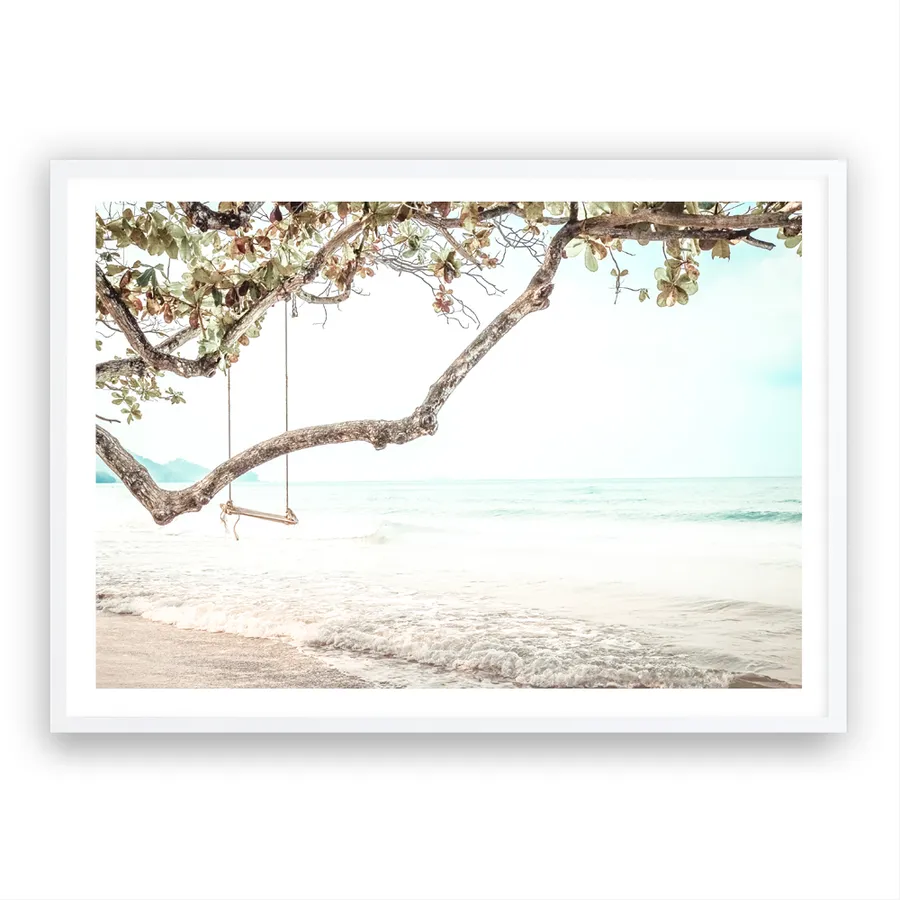 Beach Swing Photo Art Print