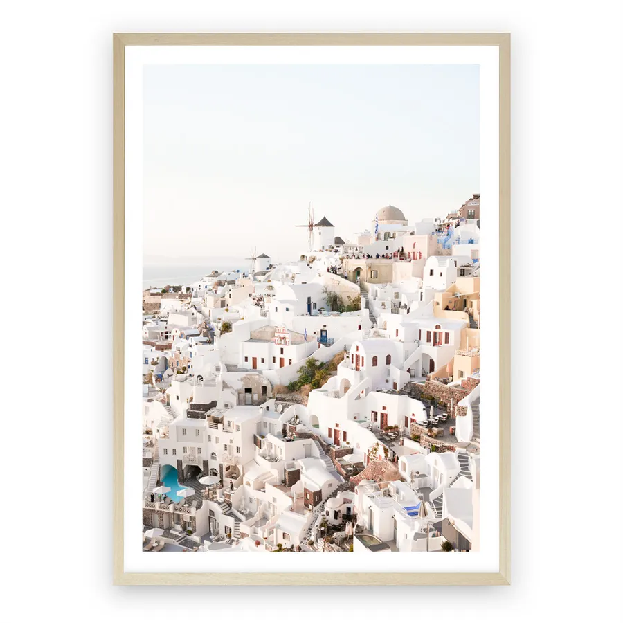 Santorini Skyline I Photo Art Print