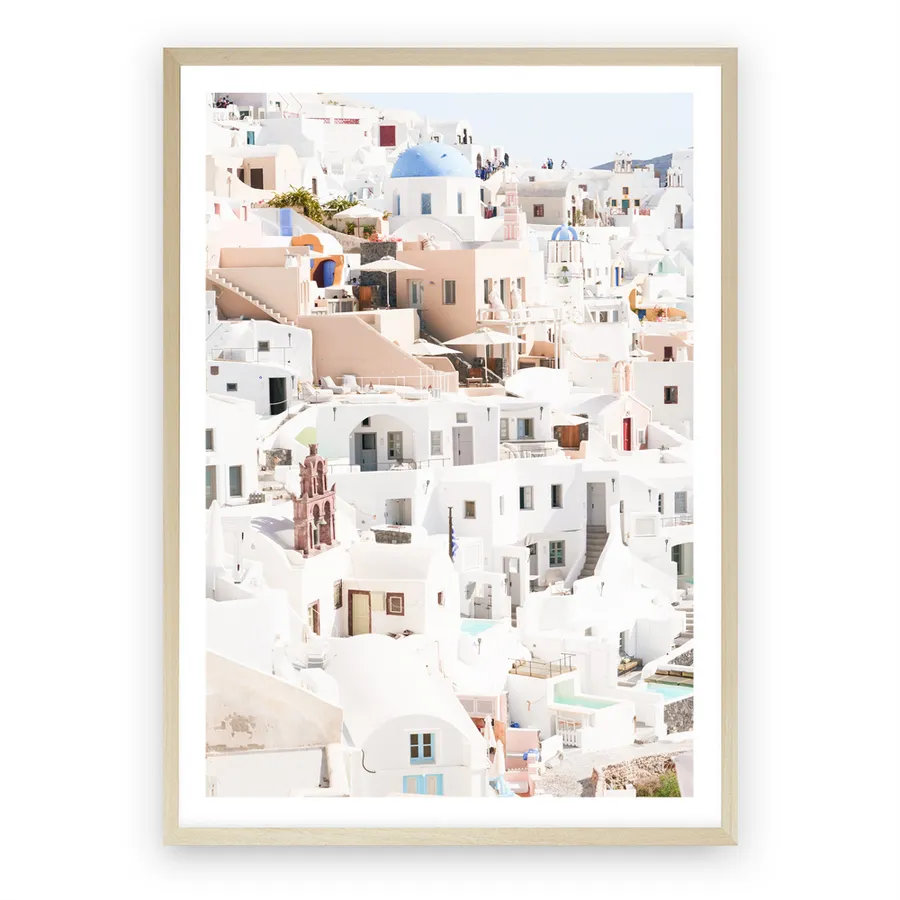 Santorini Skyline II Photo Art Print