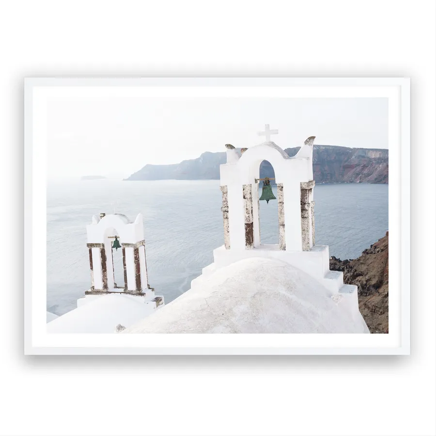 Two White Churches I Photo Art Print
