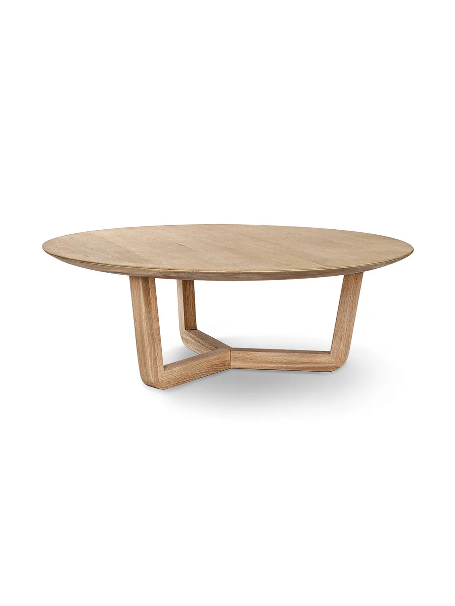 Theodore Round Coffee Table in Natural Oak