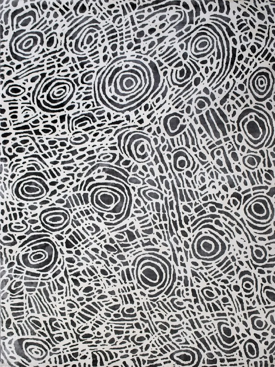 Kwerralya Indigenous Rug by Charmaine Pwerle