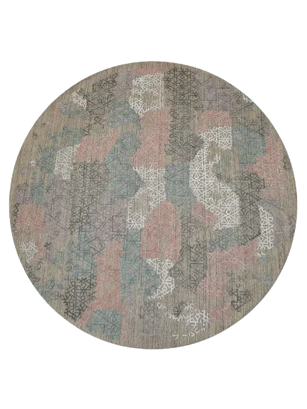 Cayenne Round Rug in Beige Multi