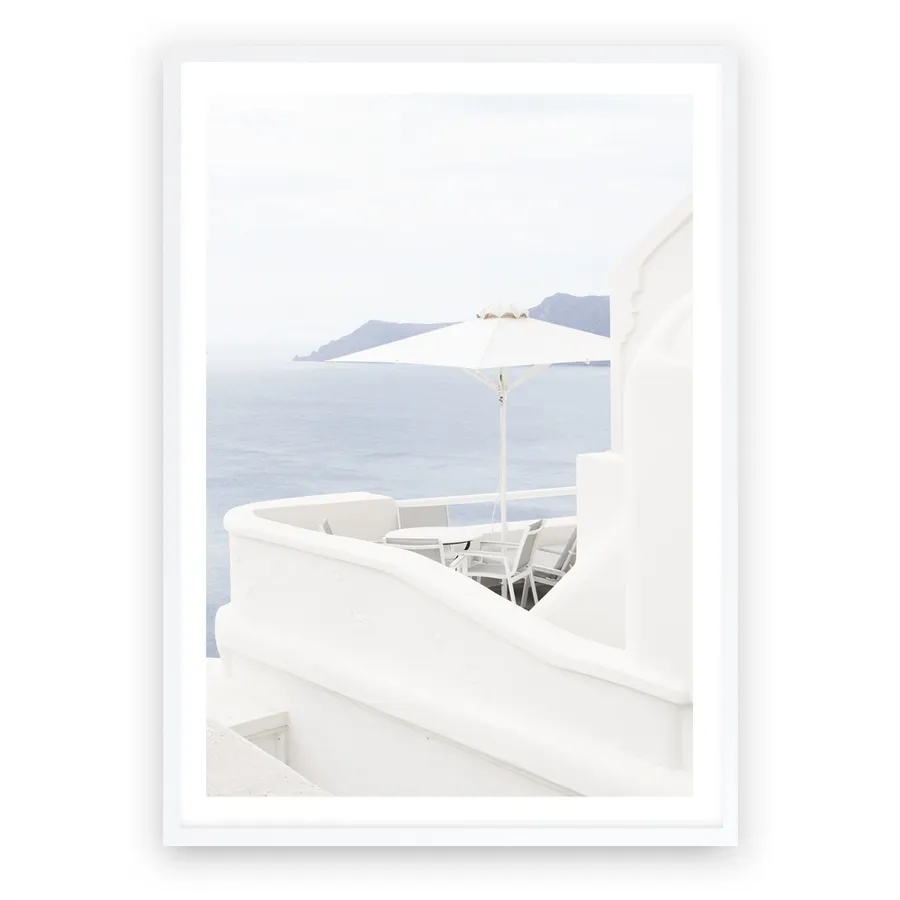 Santorini Terrace II Photo Art Print