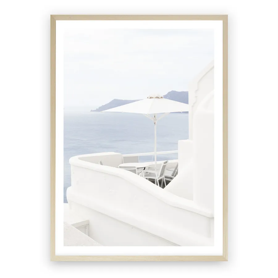 Santorini Terrace II Photo Art Print