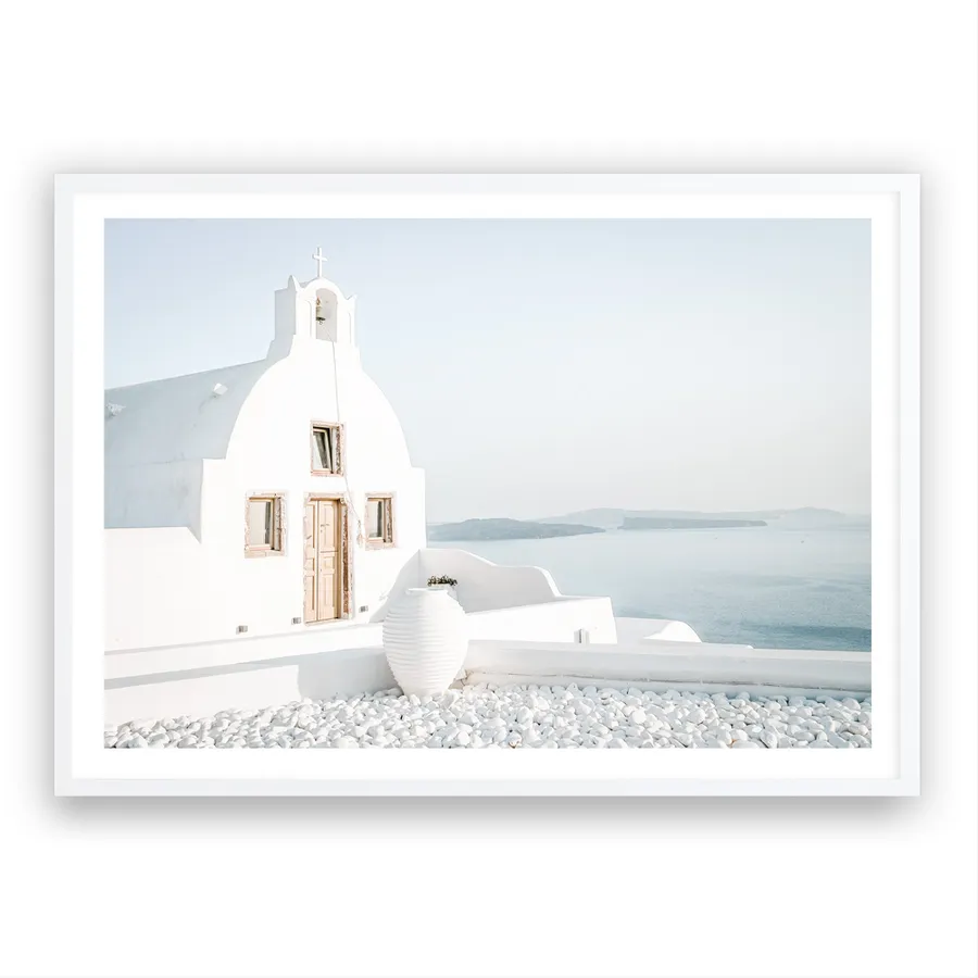 Santorini Church Photo Art Print