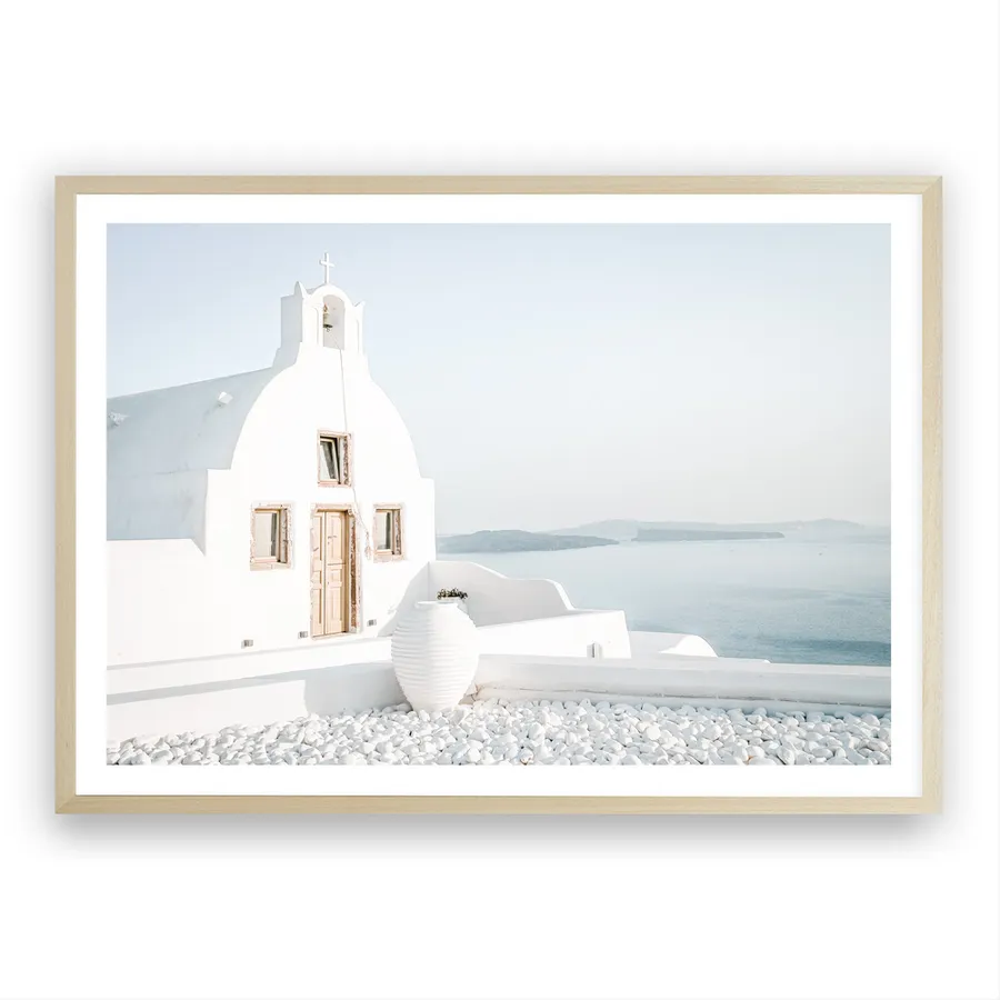 Santorini Church Photo Art Print
