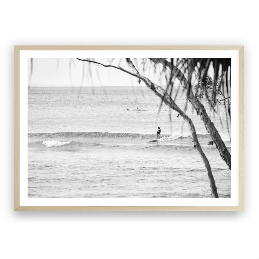 Surfing At Noosa Photo Art Print