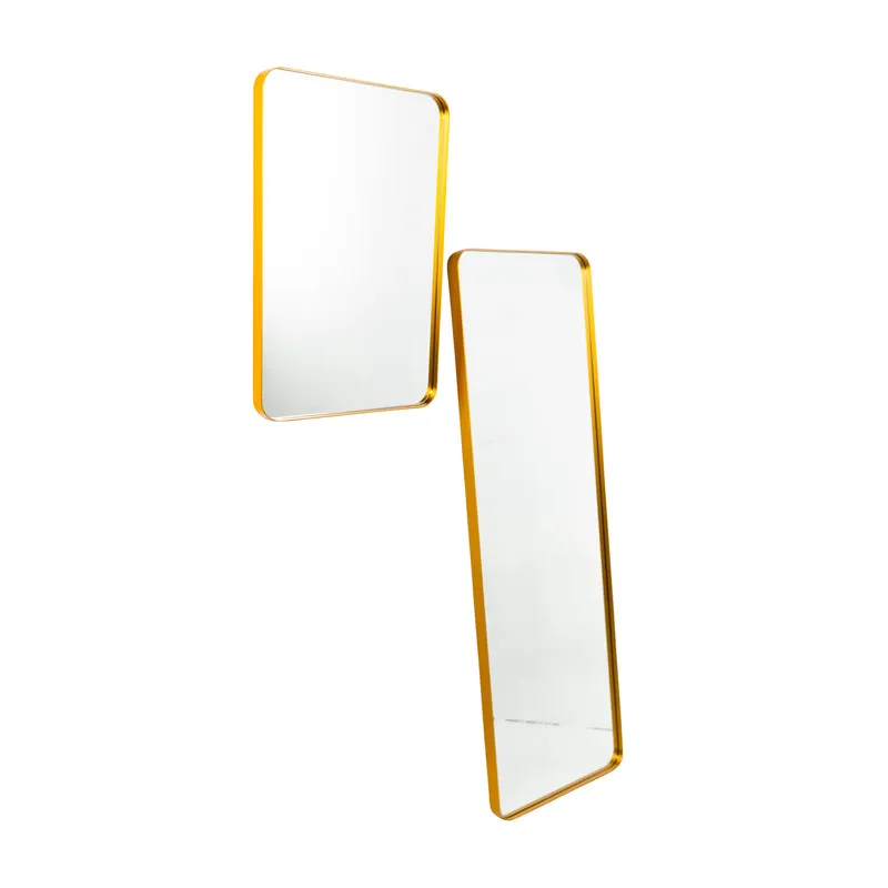 Luxe Sienna Gold Metal Frame Bathroom Mirror - 2 Sizes 750mm x 500mm
