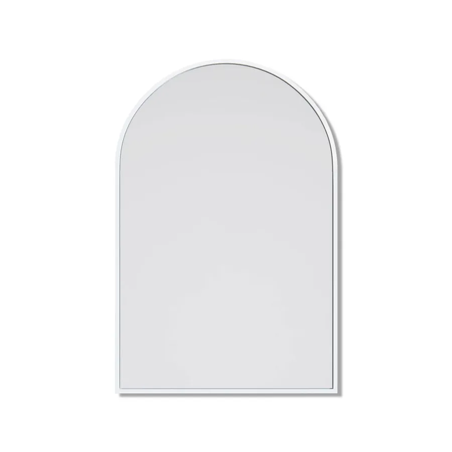 Arch Metal Framed Bathroom Mirror White - 76cm x 50cm