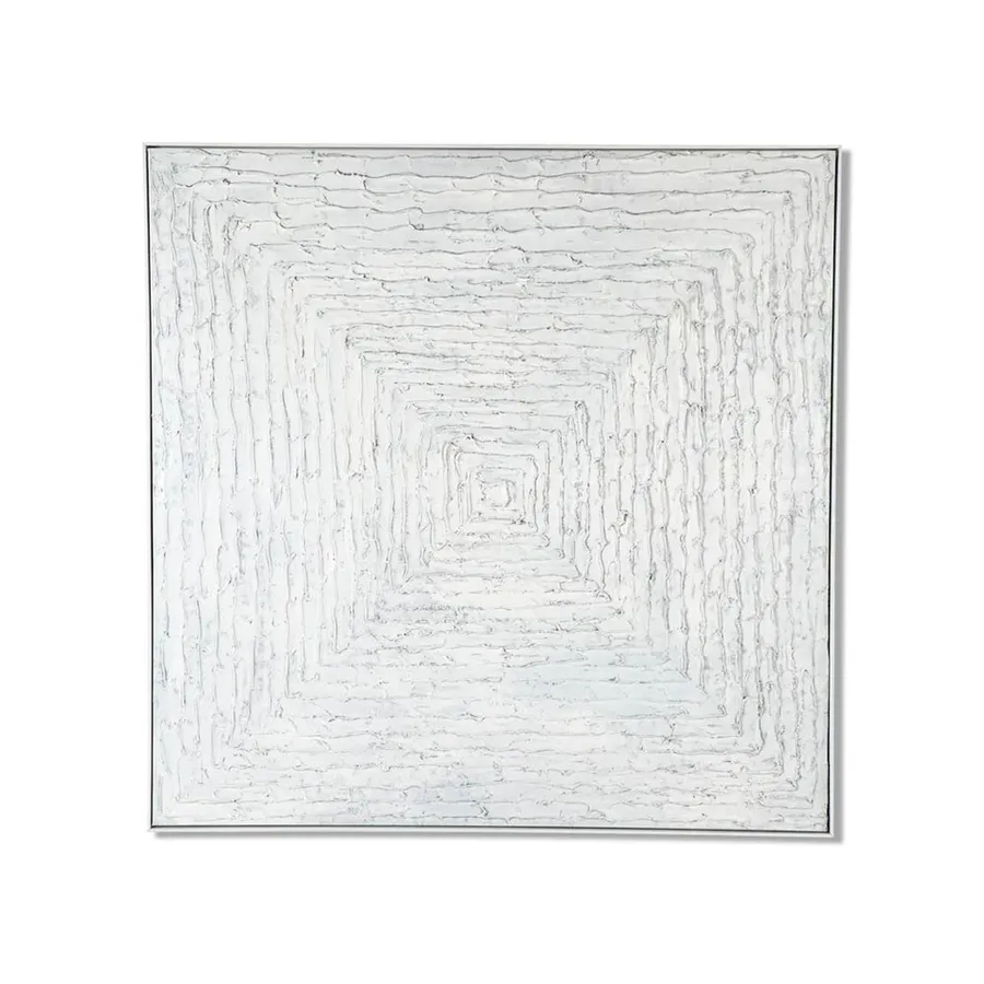 White Maelstrom Wall Art Canvas 138 cm X 138 cm