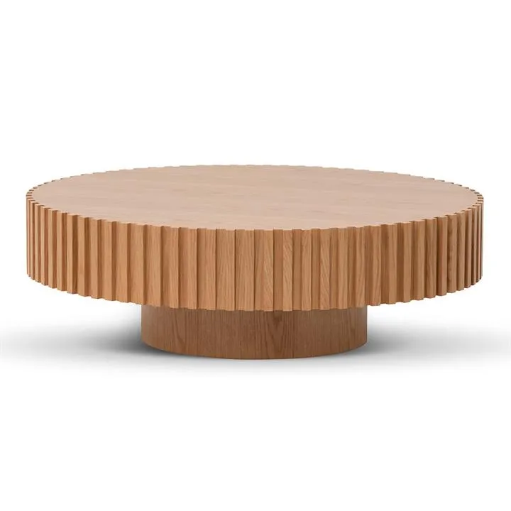 Alfaro Oak Round Coffee Table - Natural by Interior Secrets - AfterPay Available