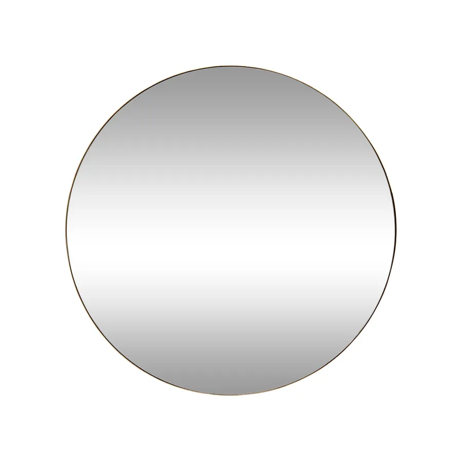 Minim Round Wall Mirror Gold - 90cm