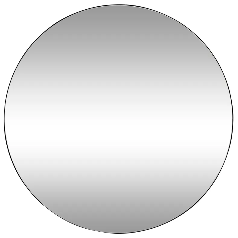 Minim Round Wall Mirror Black - 120cm