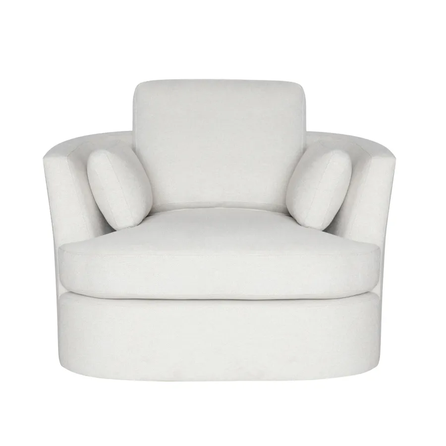 Lax California Ivory Swivel Chair