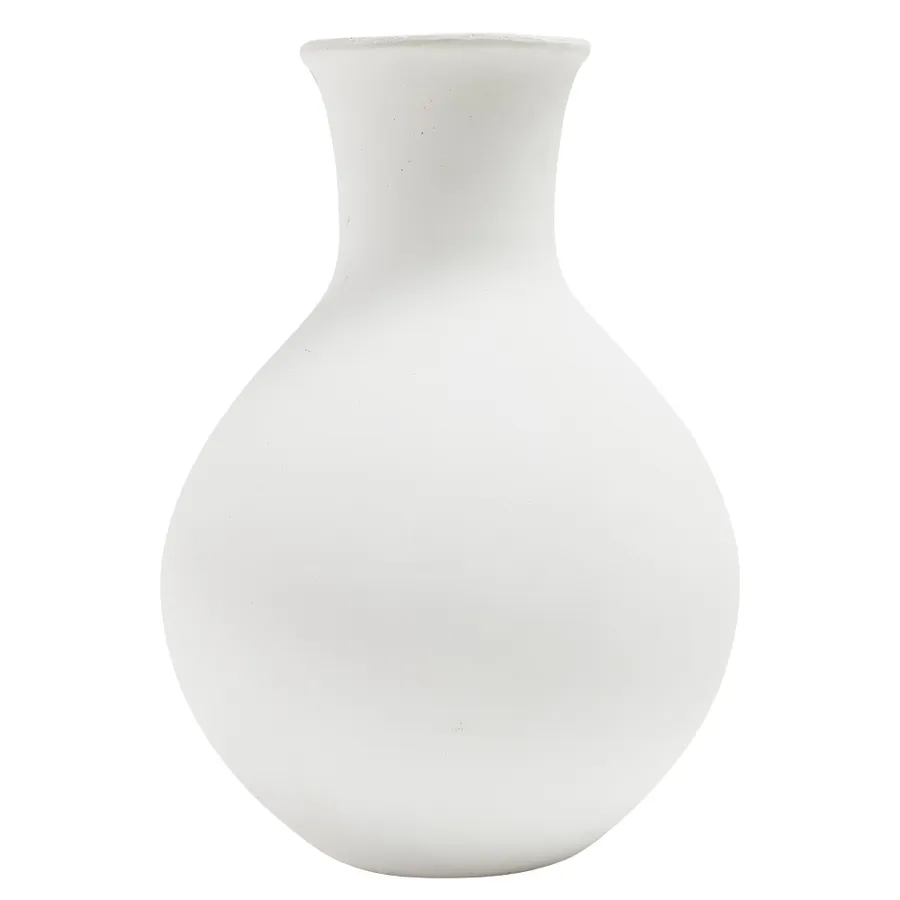 Corfu Vase White Concrete - 35cm Dia