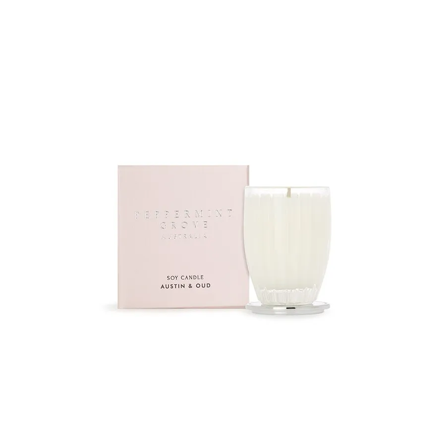 Peppermint Grove Austin & Oud Small Soy Candles - 60g