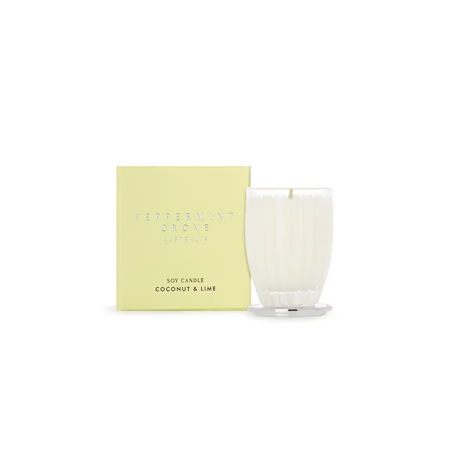 Peppermint Grove Coconut & Lime Small Soy Candles - 60g