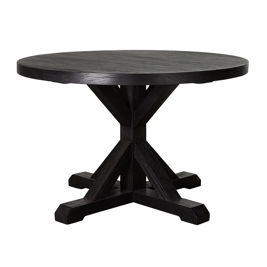 Balmain Round Dining Table Black