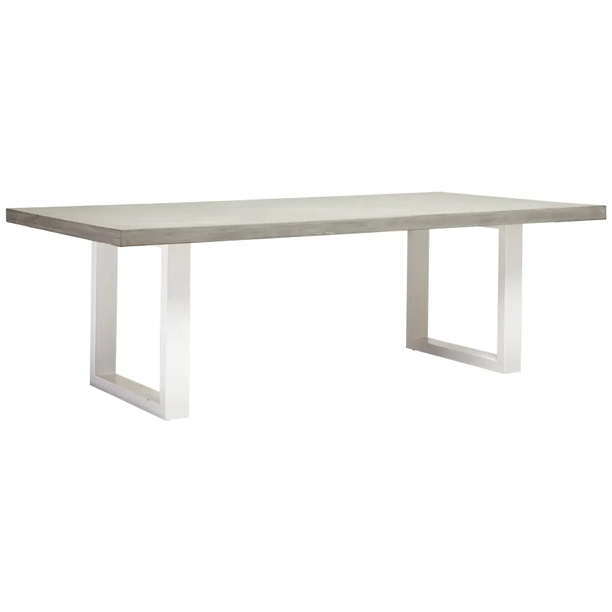 Apollo Polished Concrete Dining Table White