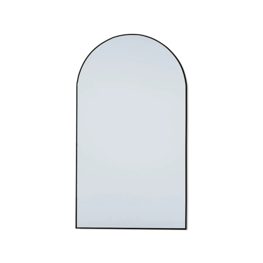 Extra Large Arch Black Leaner Mirror - 210cm x 120cm