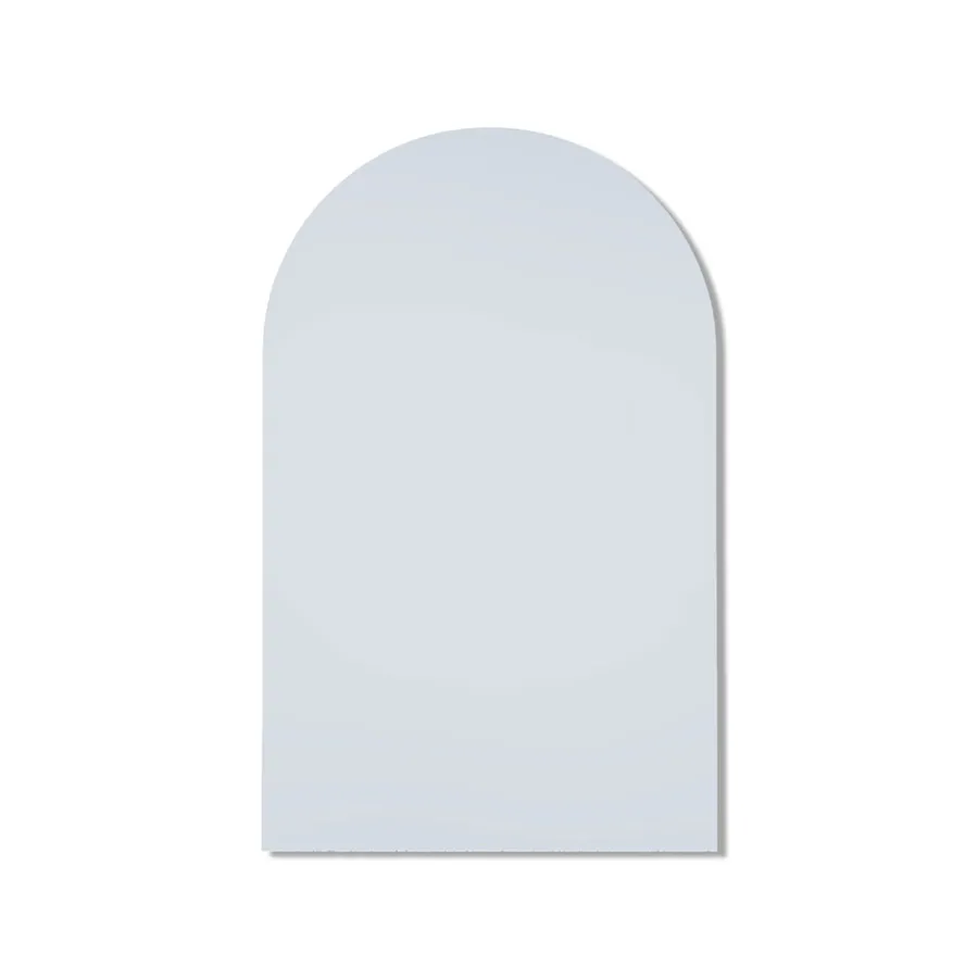 Aspen Arch Polished Edge Bathroom Mirror - 80cmx50cm / 100cmx75cm 80cm x 50cm Glue to Wall No Demister
