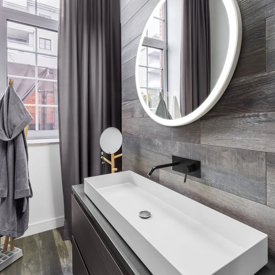 Eclipse Dimmable Frontlit LED Mirror With White Frame &amp; Colour Switch - 60cm / 80cm 600mm No