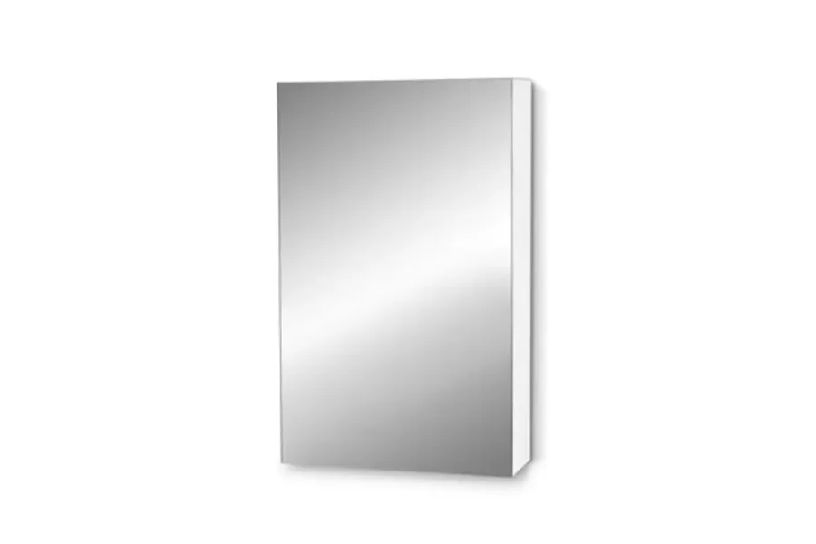 Single Door Mirrored Bathroom Cabinet • White 45cm x 72cm