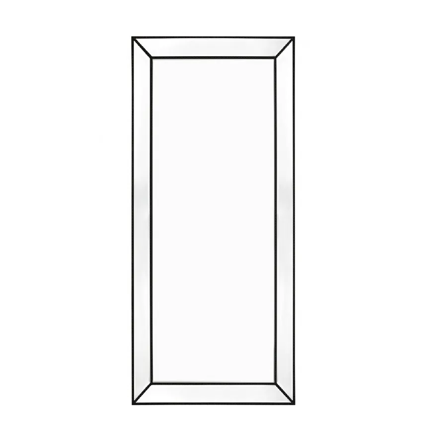 Zanthia Floor Mirror Black Beaded Frame 90cm x 200cm