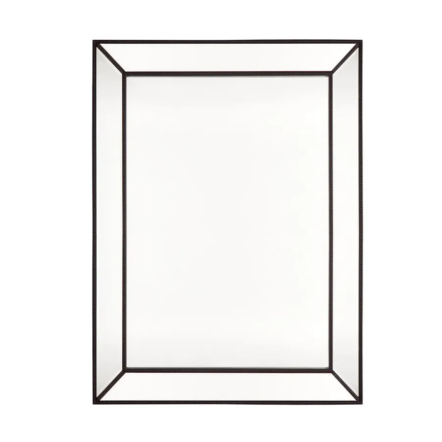 Zanthia Black Beaded Wall Mirror 90cm x 120cm