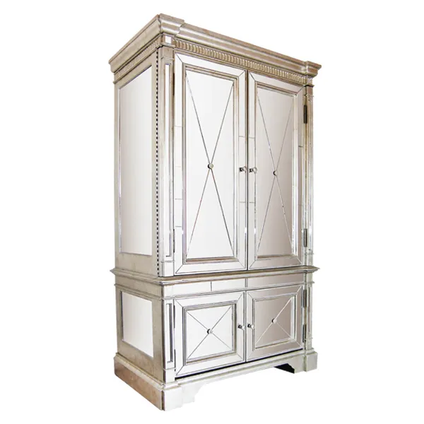 Antique Mirror Armoire / Dresser/ Television Cabinet 137cm x 76cm x 221cm