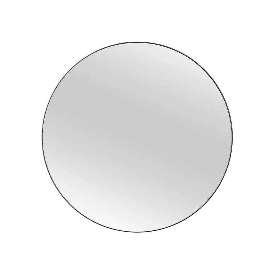Black Infinity Edge Round Mirror 120cm