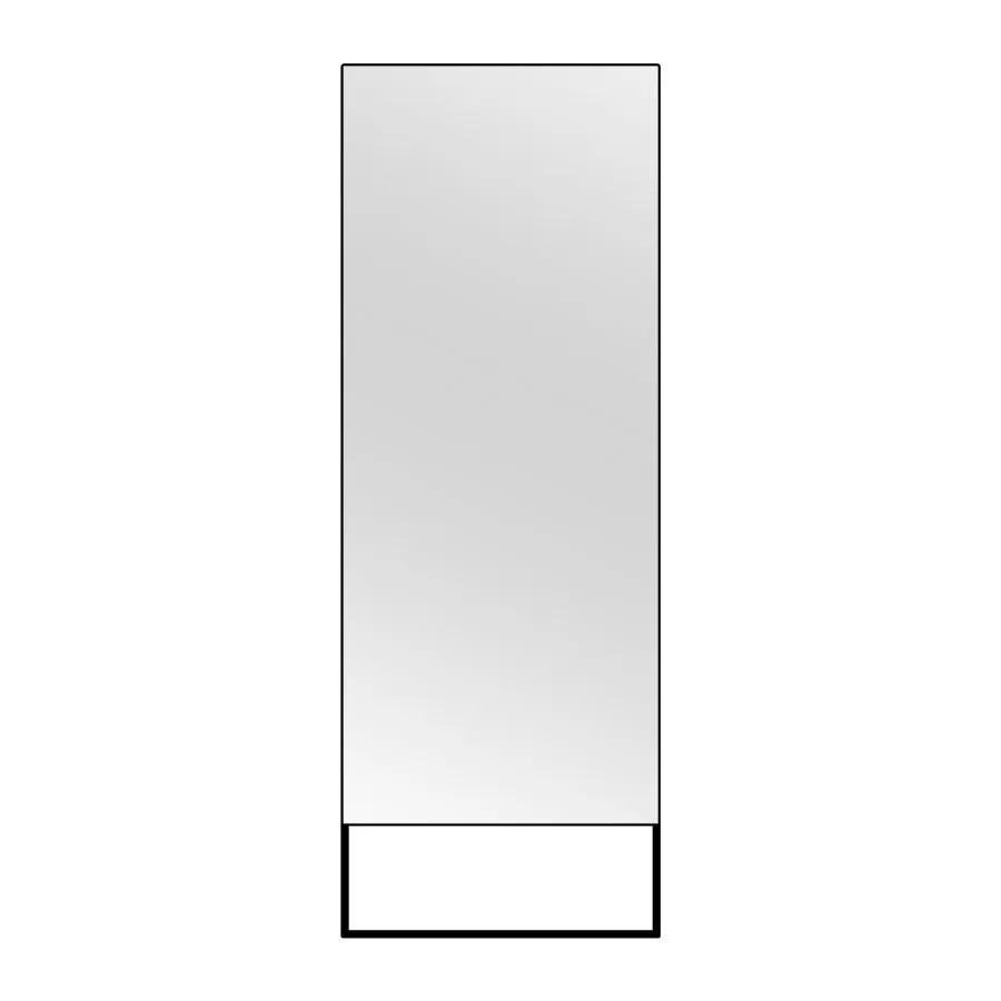 Black Metal Frame Free Standing Mirror - 3 sizes available C: 2150mm x 850mm x 25mm