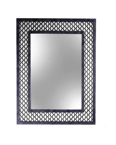 Quadrefoil Decorative Wall Mirror in Bronze or Gold 100cm x 75cm Dark Bronze