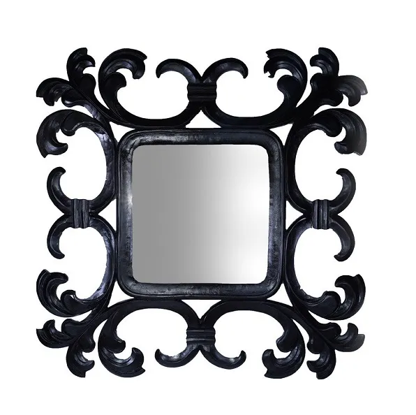 Zambia Wall Mirror in Black or Pewter 120cm Black