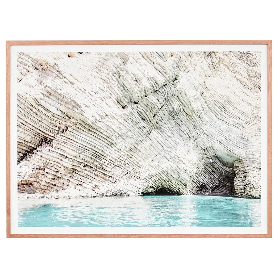 White Cliff Framed Print in 150 x 112cm