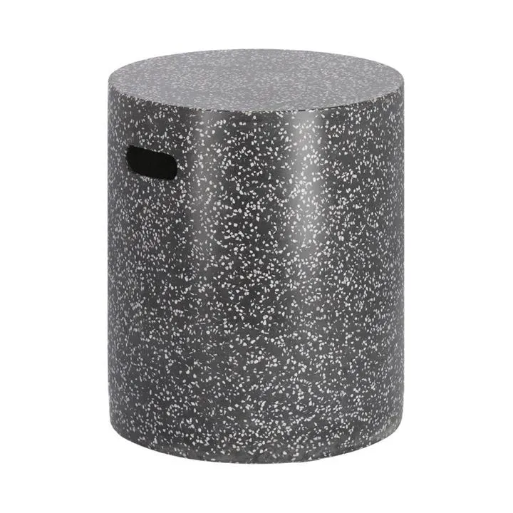 Jairo Terrazzo Outdoor Side Table - Speckled Charcoal by Interior Secrets - AfterPay Available