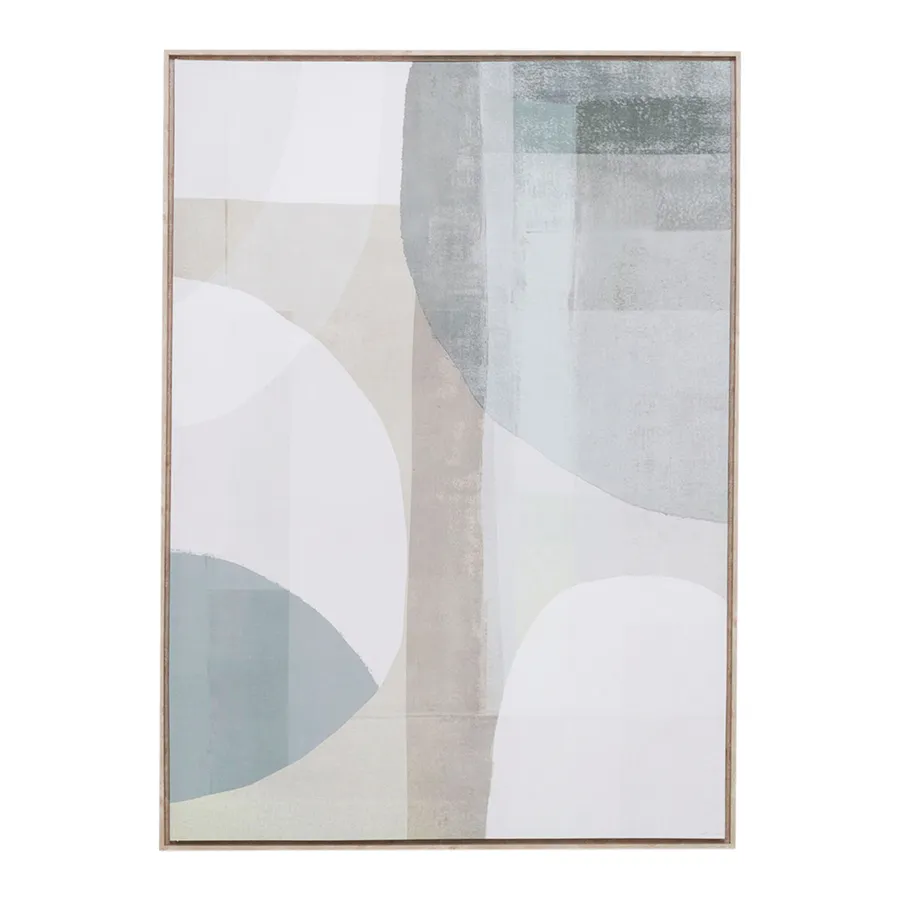 Sage Shapes 1 Box Framed Canvas in 104 x 144cm