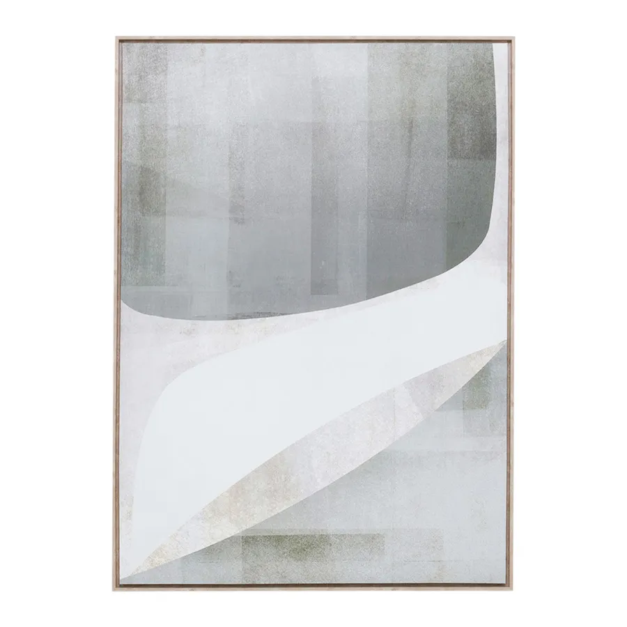 Sage Shapes 2 Box Framed Canvas in 104 x 144cm