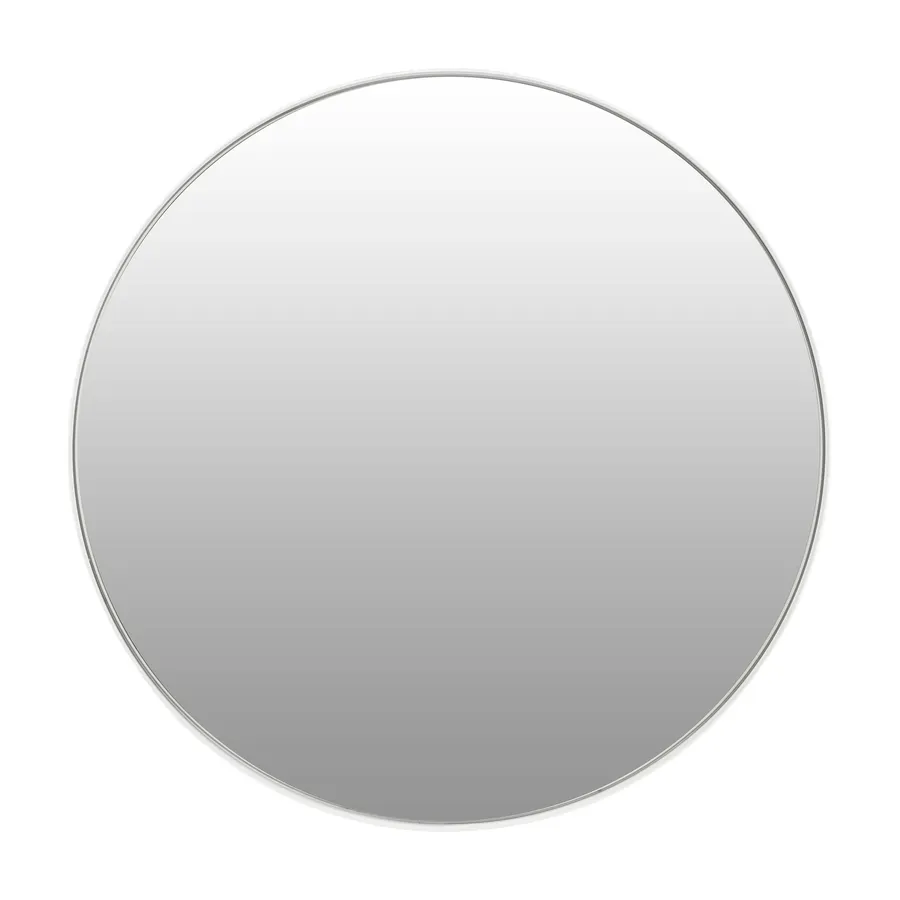 Luxe Barcelona White Round Bathroom Mirror - 800mm